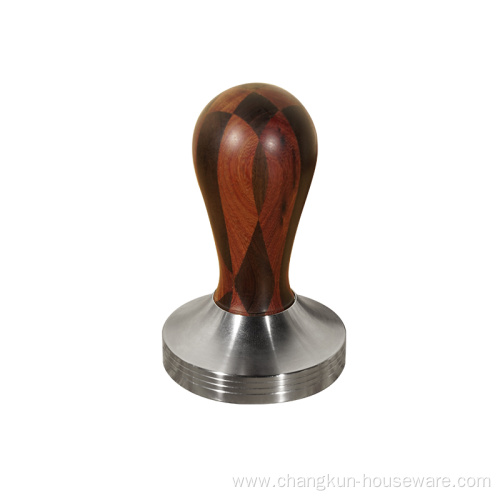 High quality wood handle barista coffee tamper